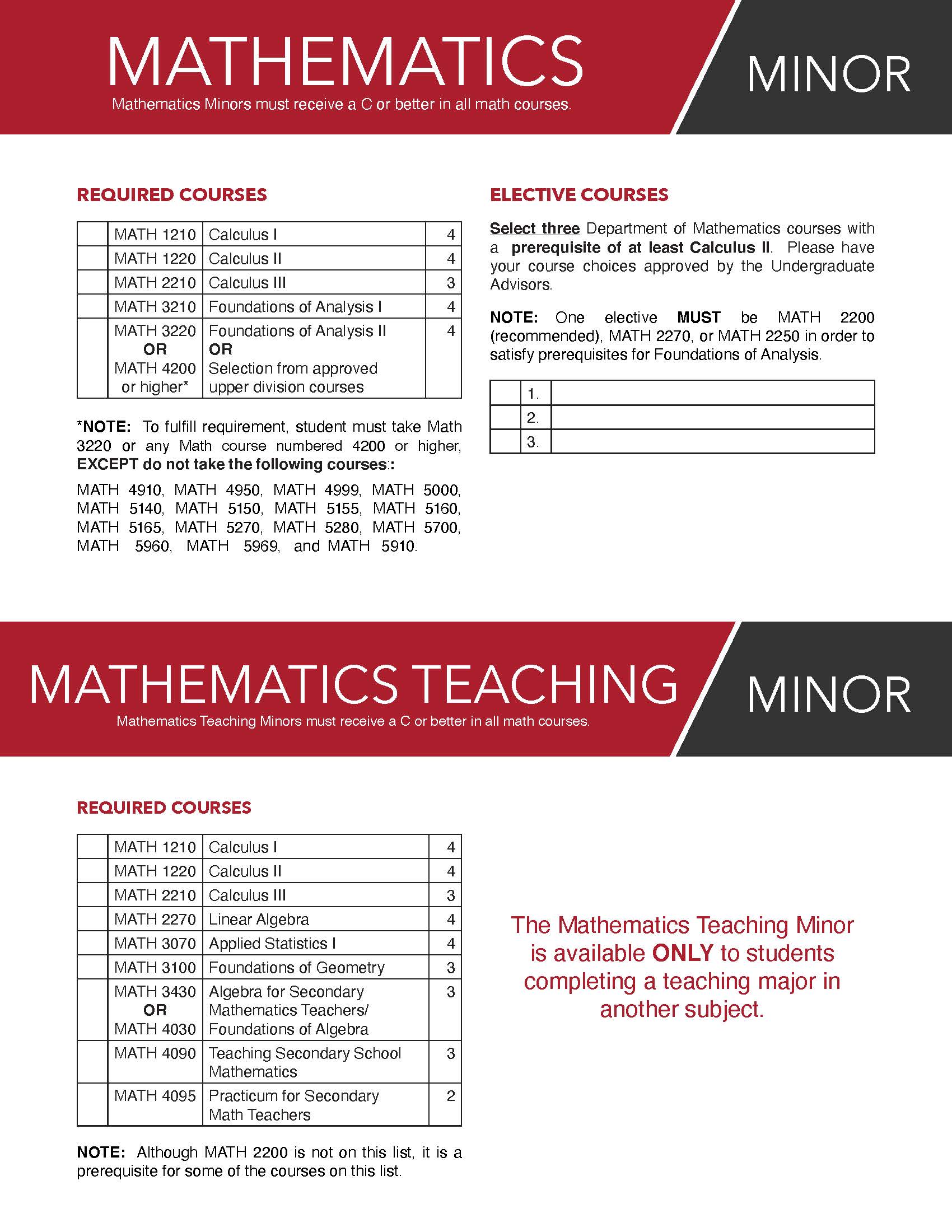 Math Majors And Minors - Math - The University Of Utah